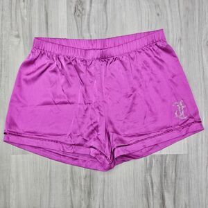 Juicy Couture Pajama Shorts Women's Medium Pink Silky Sleepwear JC8542N